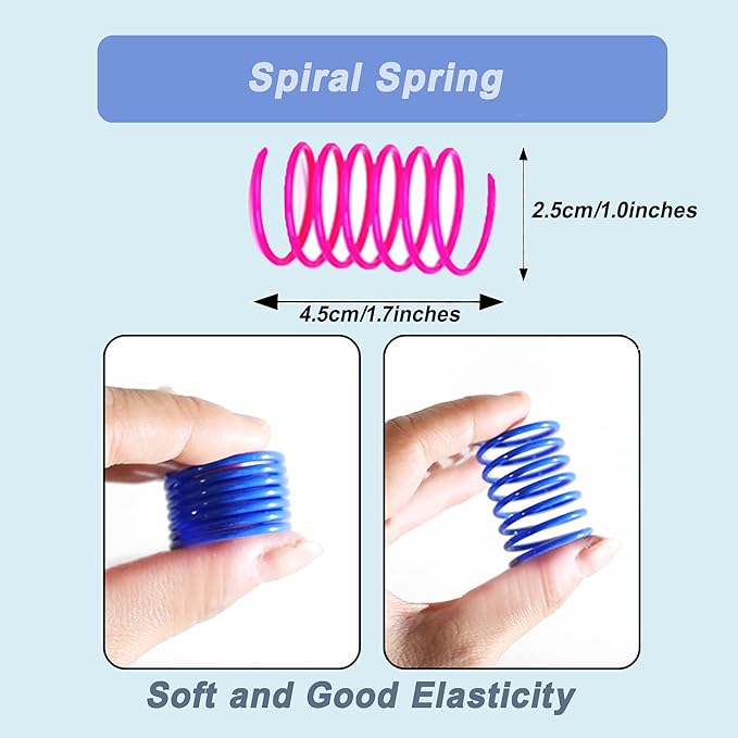 100Pcs Cat Toys Assortment - Interactive Kitten Toy Bundle with Sparkle Balls, Premium Silent Soft Pom Poms, Crinkle Balls & Spring Toys for Indoor Cats & Kittens