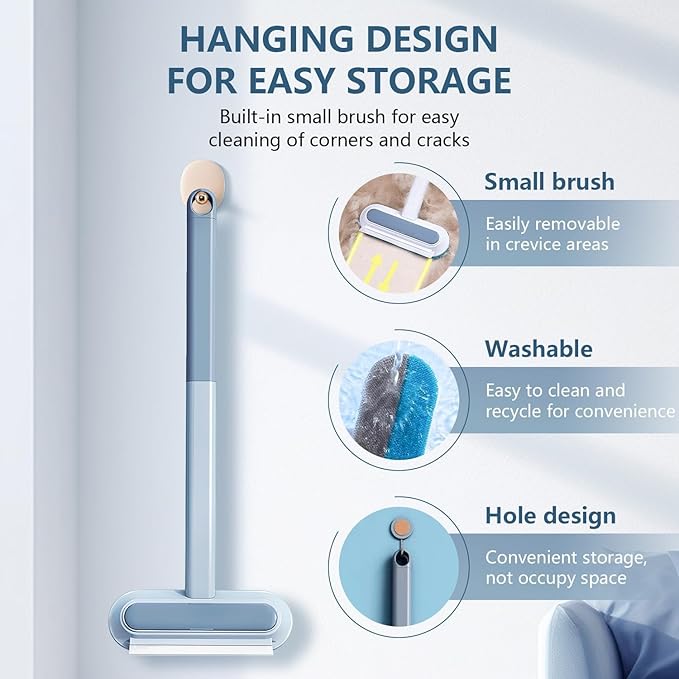 Reusable Pet Hair Remover Brush Multifunctional Long Handle 2025 New 4 in1 Cat and Dog Hair Removal for Couch Washable Lint Cleaner for Dog and Cat Hair, Gentle on Furniture