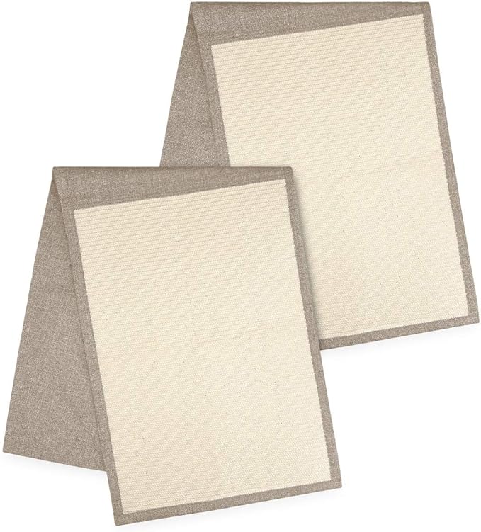 Navaris 2X Cat Scratch Mats Sofa Protector - Natural Sisal Furniture Protector Scratching Pads for Cats - Chair, Couch, Seat, Stairs