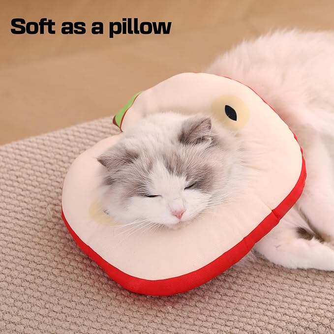 Cat Cone Collar Soft Kitten Donut, Cat Cones to Stop Licking After Surgery and Scratching, Waterproof Elizabethan e Collar for Cats After Neuter, Adjustable Comfy Cats Neck Cone Pillow for Kitty