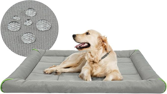 Miguel Oxford 900D Outdoor Waterproof Dog Bed for Metal Dog Crates Water-Resistant All Weather Pet Mat Durable Easy Wipe Clean Travel Indoor Outdoor Puppy Cat Crate Bed 42inch, Gray
