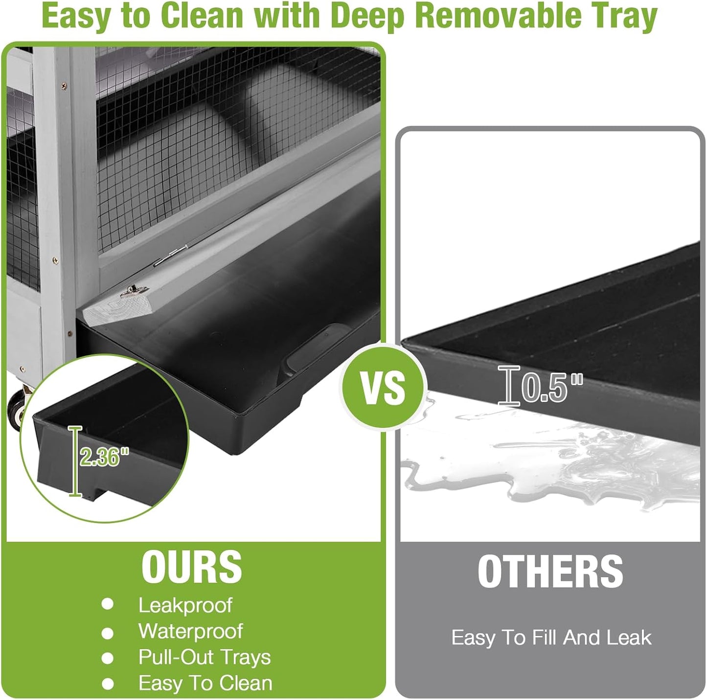 GUTINNEEN Large Chinchilla Cage, 4 Levels Ferret Cage - Large Critter Nation Hutch with Chew-Proof Aluminium Edge & PVC Layer, Brake Wheels Moveable - for Hamster, Rat, Gerbil