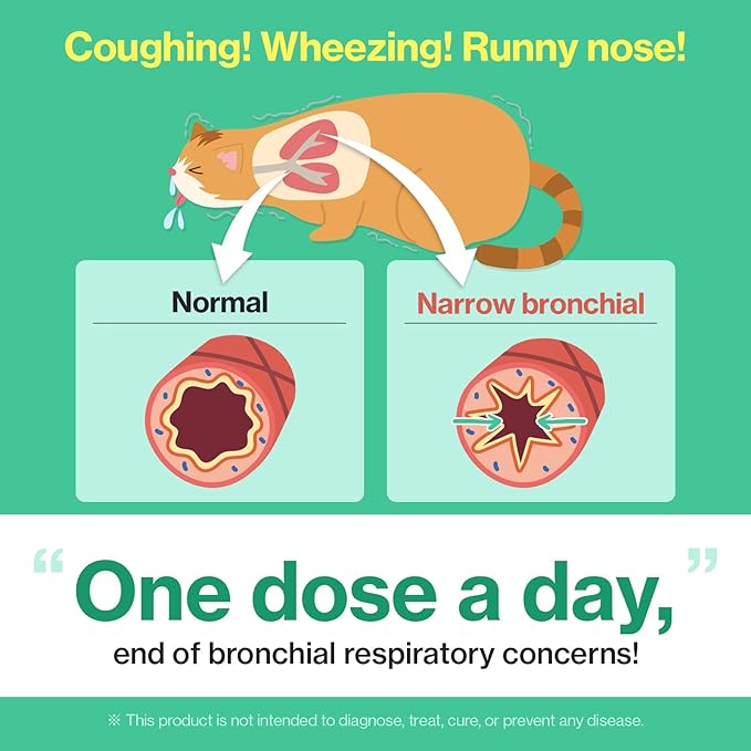 Dr.by Cat Breath Bronchial Supplements Cat Sneezing Treatment Asthma Cold Cough Nose Relief Respiratory&Immune Support with TF-343-30 lickable Formula Individually Packaged, Chicken (3 Packs (25.5OZ))