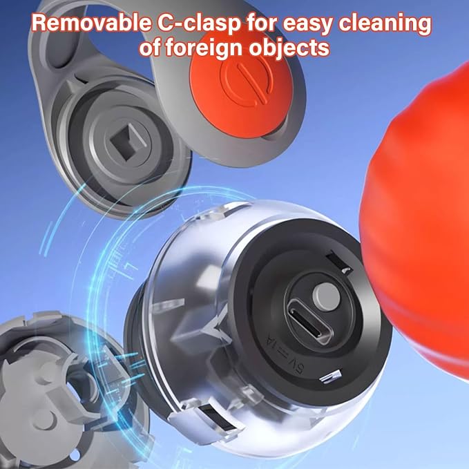 Interactive Cat Ball Toy with Feather, Smart Ball for Indoor Cats, Motion Activated Automatic Cat Toys, USB Rechargeable Toys, Orange