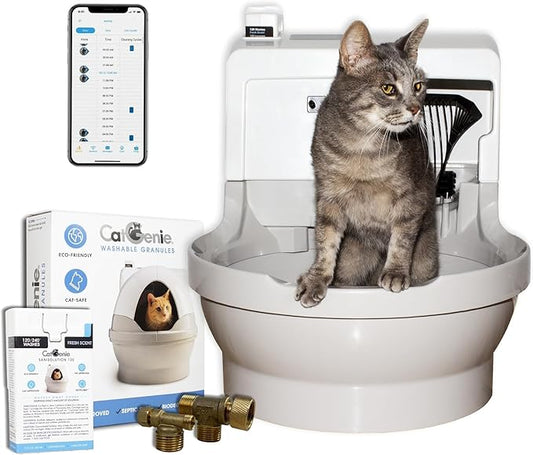 CatGenie A.I. Self-Cleaning, Fully-Flushing, Automatic Cat Litter Box