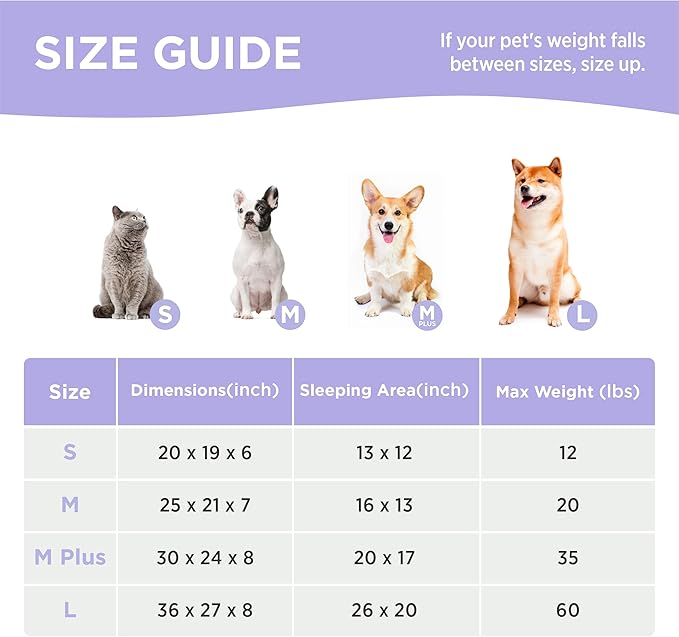 Lesure Fluffy Dog Beds for Medium Dogs - Rectangle Orthopedic Calming Pet Sofa,Plush Bubble Bolster Pet Bed with Removable Washable Cover and Nonskid Bottom,30x24x8inches,Grey