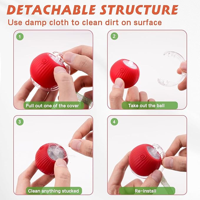 Speed 2.0 Tail Interactive Cat Toys for Indoor Cats, Chirping & Motion Activate Ca t Toy, Smart Kitten Rolling Ball Moving Ball Toys, Rechargeable Dog Cat Bal l for Enrichment Exercise (Blue)