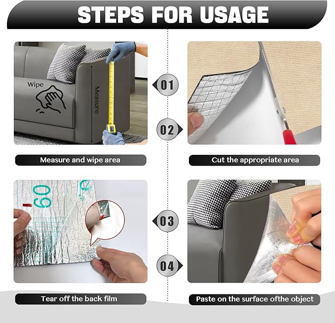 Couch Wall Corner Protector for Indoor Cats, Anti Scratch Furniture Protector from Cats Scratching, Trimmable Climbing Cat Scratcher Pad Mat for Cat Board/Door/Carpet(Khaki, 39.3x15.8In)