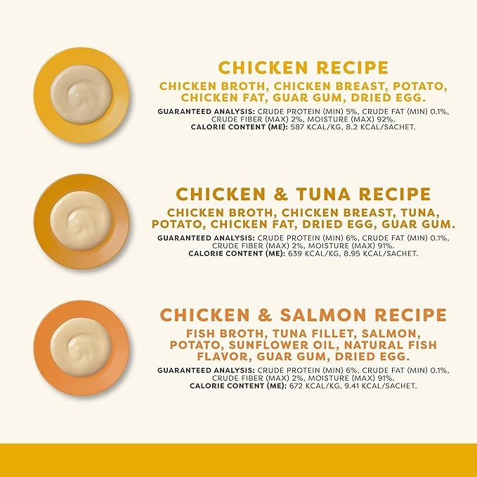 Applaws Lickable Cat Treats, Natural Grain-Free Purée, Limited Ingredient, Chicken Squeeze Up Cat Treats (24 x 0.25 oz Sachets)