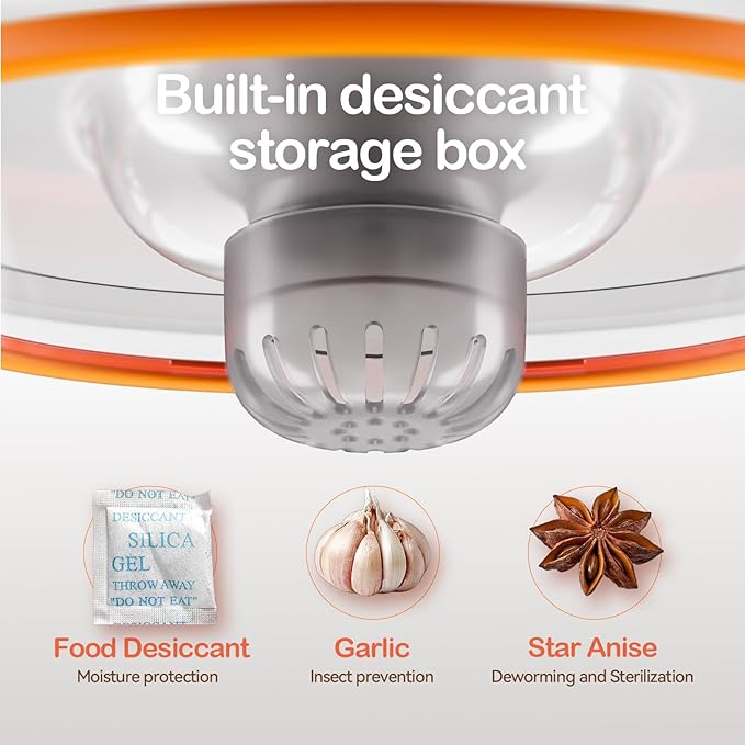 CTIME Airtight Pet Food Storage Container for Small Dog Cat Bird Treats & Dry Food to Keep Fresh -7.2L/2.2Gal (White)