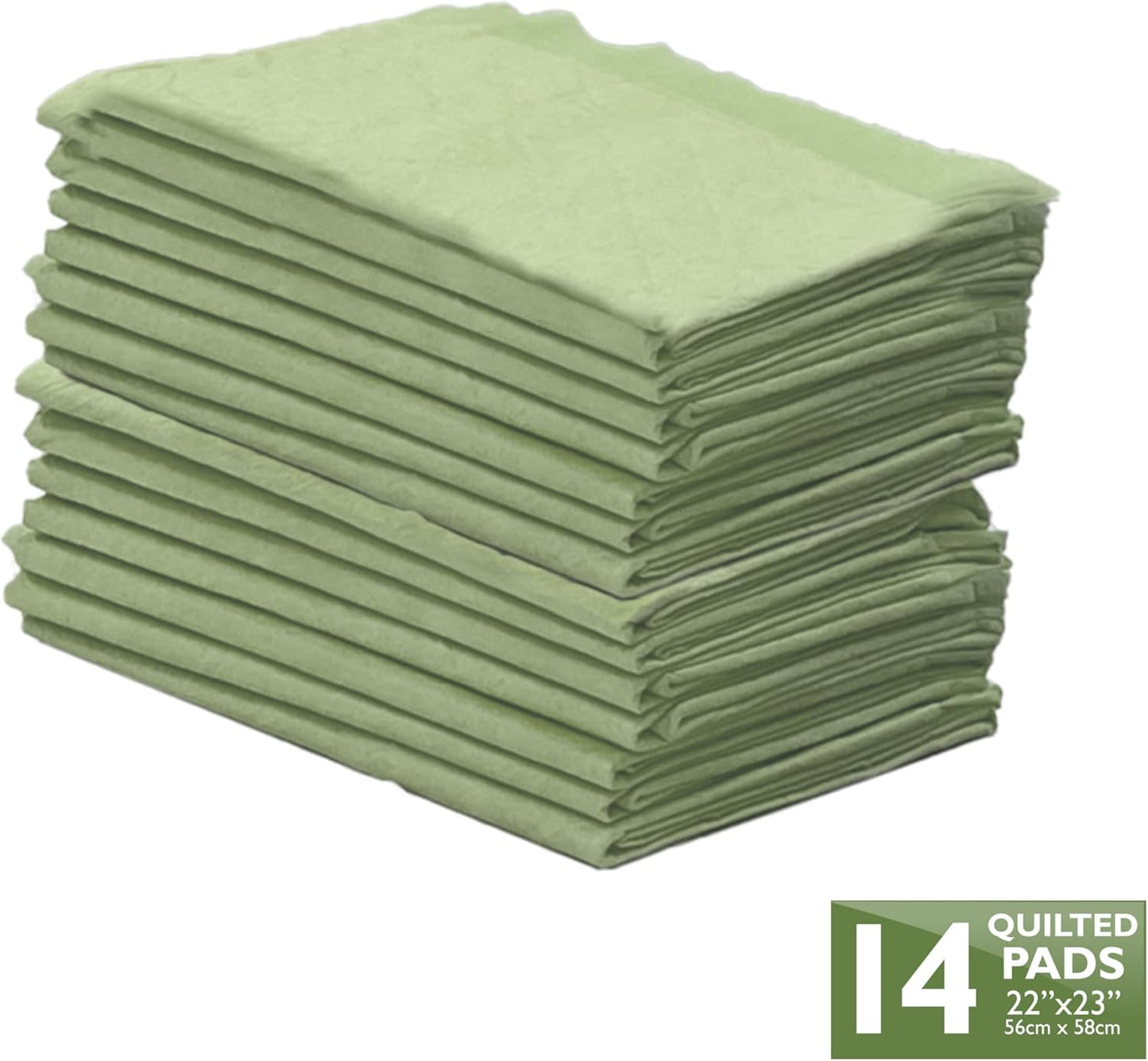 Four Paws Wee-Wee Superior Performance Bamboo Pee Pads for Dogs, Earth Friendly Dog & Puppy Potty Training Pads, Crate Liners, Housebreaking Supplies, 22" x 23" (14 Count)