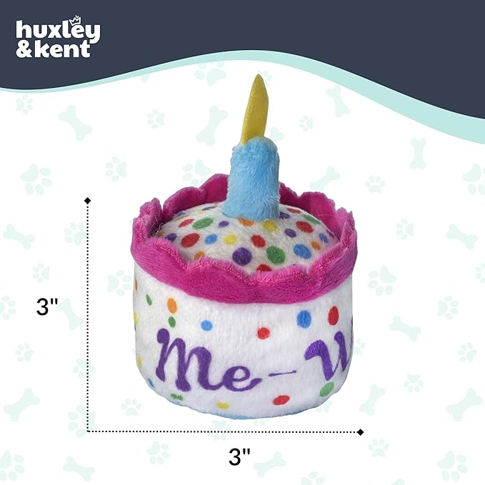 Huxley & Kent Plush Cat Toy - Interactive Catnip Toy for Cats & Kittens - Soft with Crinkle & Catnip - Fun Indoor Play - Mewow Cake