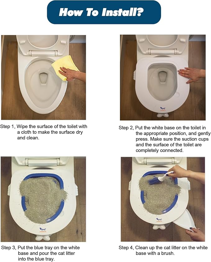 Cat Toilet Training Kit, Plastic Sand Box Mat Trainer Toilet Cleaning Hygienic Pet Supply (2025)