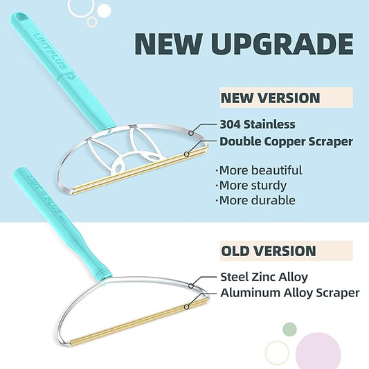 Flex MAX & Pro Pet Hair Remover Kit by LINTPLUS - Dog & Cat Hair Removal Tool for Furniture, Carpets, Rugs & Couches - Easy to Use, Reusable Carpet Scraper for Pet Hair