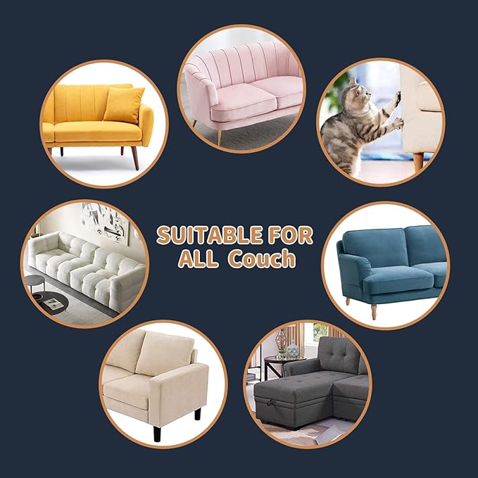 MILIFUN Cat Scratch Tape, Cat Tape for Furniture, Double Sided Tape for Cats, Scratch for Furniture (10Pack XL 14”L 11”W)