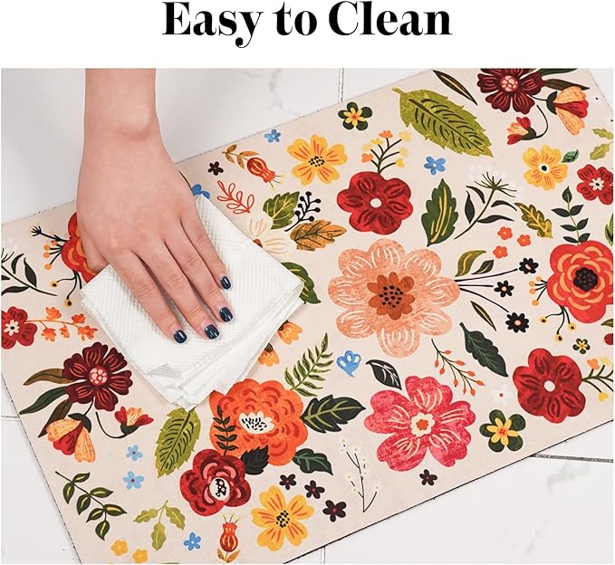 Dog Food Mats for Floors, Absorbent Quick Dry Pet Cat Food Mat, Dog Bowl Mats for Food and Water Dispenser Mat, Eco-Friendly Dog Accessories Pet Supplies 17"x30"