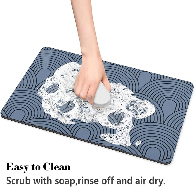 Dog Food Mats for Floors Absorbent, Pet Cat Food Mat - Quick Dry Dog Mat for Food and Water Boho Pet Supplies