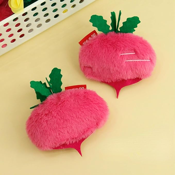 Cat Plush Toy Realistic Vegetable Set Cucumber Radish Shapes Sound-Making Plush Felt Fabric Catnip Crinkle Paper Dog Cat Accessories Pet Gifts for Christmas (Cucumber+Radish 4pcs)