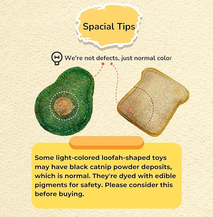 Loofah Chew Cat Toys with Catnip and SilverVine (Actinidia) for Kittens and Cats: Dental Care and Teething Comfort