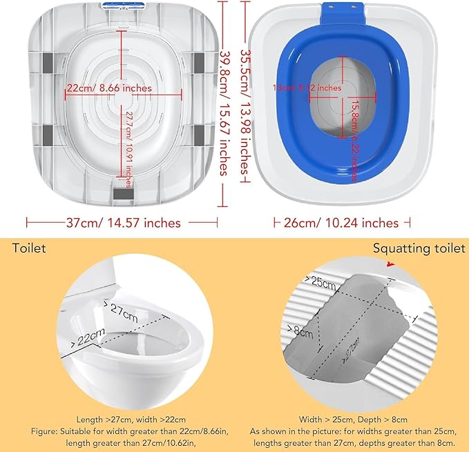 Universal Reusable Cat Toilet Trainer Kit - Detachable Design for Easy Cleaning | Home Pet Care Potty Training System with Litter Box Compatibility (Blue)