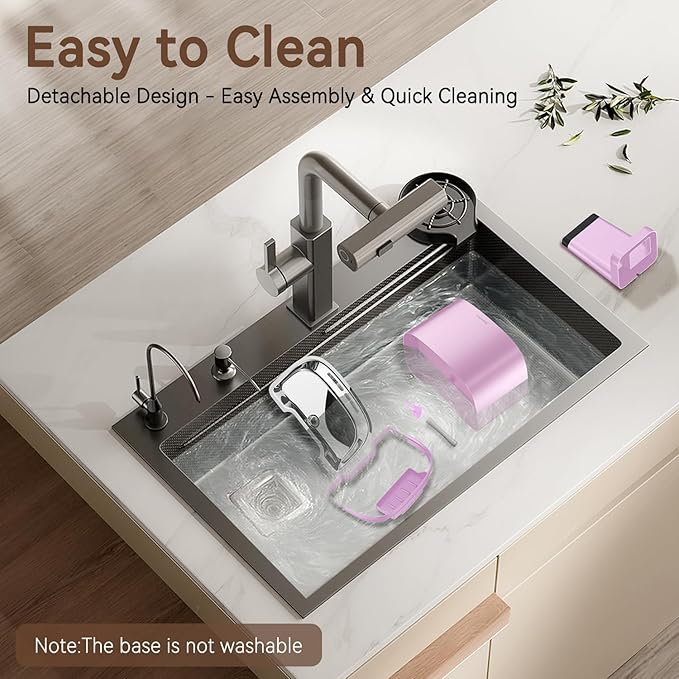 Cat Water Fountain, App Control Cat Fountain, 122oz/3.6L Pumpless Water Fountains for Cats Indoor with Stainless Steel Tray, Wi-Fi Dog and Pet Water Fountain (Pink, Fountain+2 Fliters)