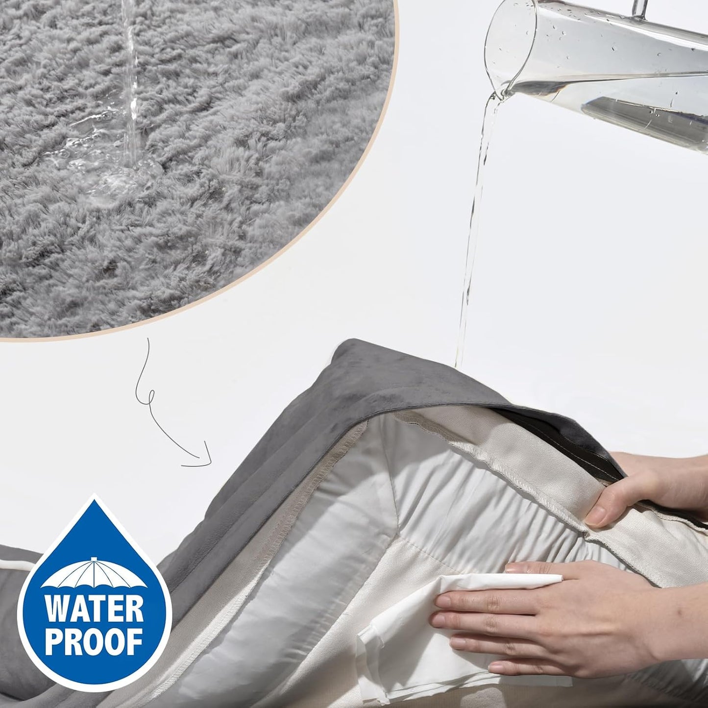 Comfort Expression XXL Orthopedic Dog Bed for Extra Large Dogs, Waterproof Orthopedic Foam Dog Beds, Washable Dogs Sofa Beds with Removable Cover & Non-Slip Bottom(XX-Large,Grey)