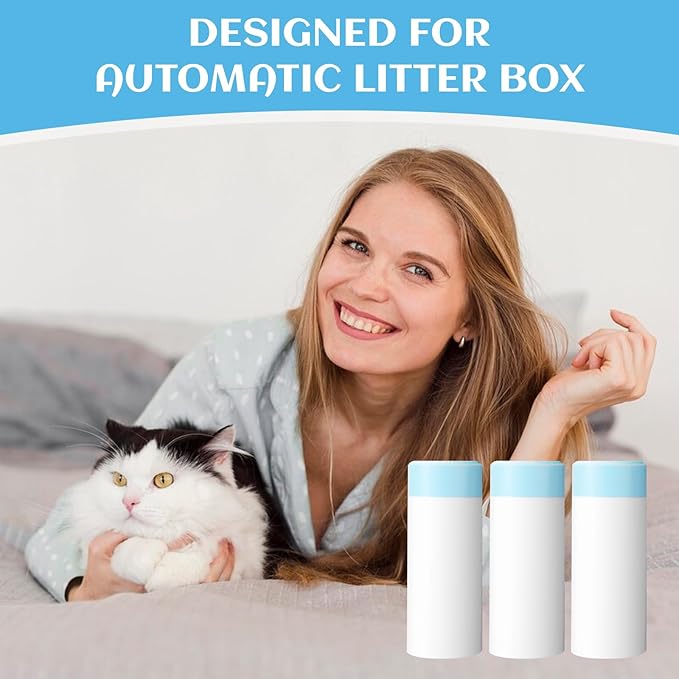 120 Count Self-Cleaning Cat Litter Box Liners Bag Compatible with Litter-Robot 3/4, Heavy Duty Thick Drawstring Replacement Cat Litter Bags for Litter-Robot 3/4 Self Cleaning Litter Box Bags 25 * 15"