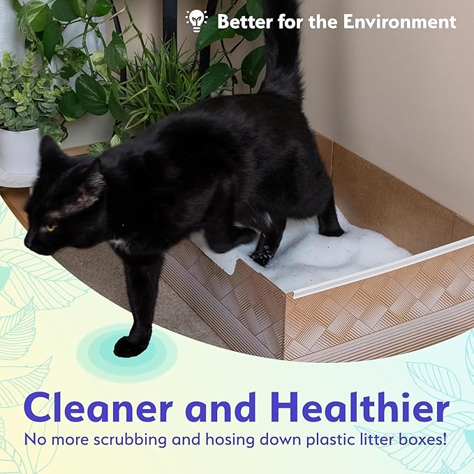 Leakproof Disposable 2-Pack Cat Litter Box with 2 Bags of 6 lbs Litters | Superior Odor Control & Recyclable Design | Perfect for Travel, Multi-Cat Homes & Daily Use — Kitty Poo Club