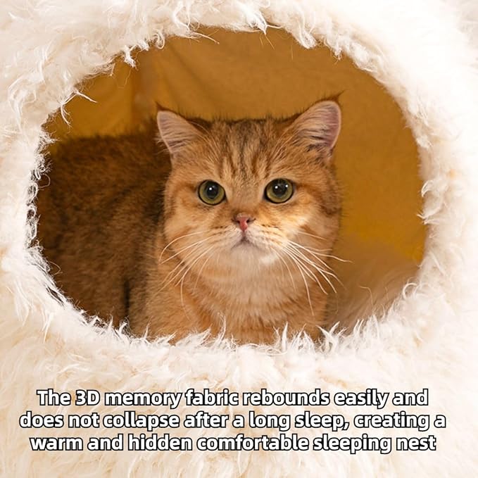 Animal Design Pet Bed Cat Dog Bed for Indoor Cats Pet Tent Cave with Removable Cushion Plush Half-Enclosed Warm House for Cats Small Dogs Kitten Puppy Sleeping (Alpacas,Medium)