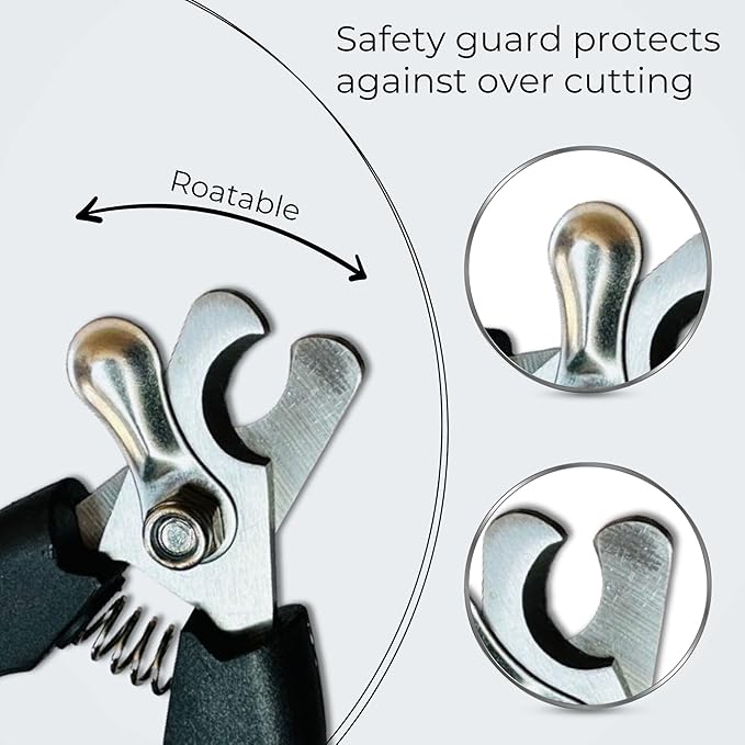 Professional Dog Nail Clippers for Medium & Large Dogs, Cats – Safety Guard, Stress-Free Trimming