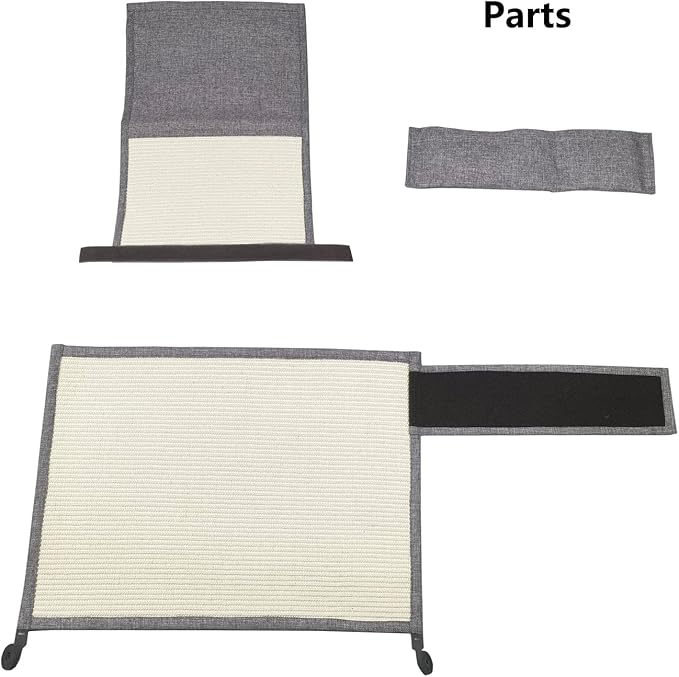 Fully Wrapped Cat Scratcher Couch- Natural Sisal Furniture Protection from Cats-Corner cat Scratcher for Couch Bed,Chair-Easy Installation