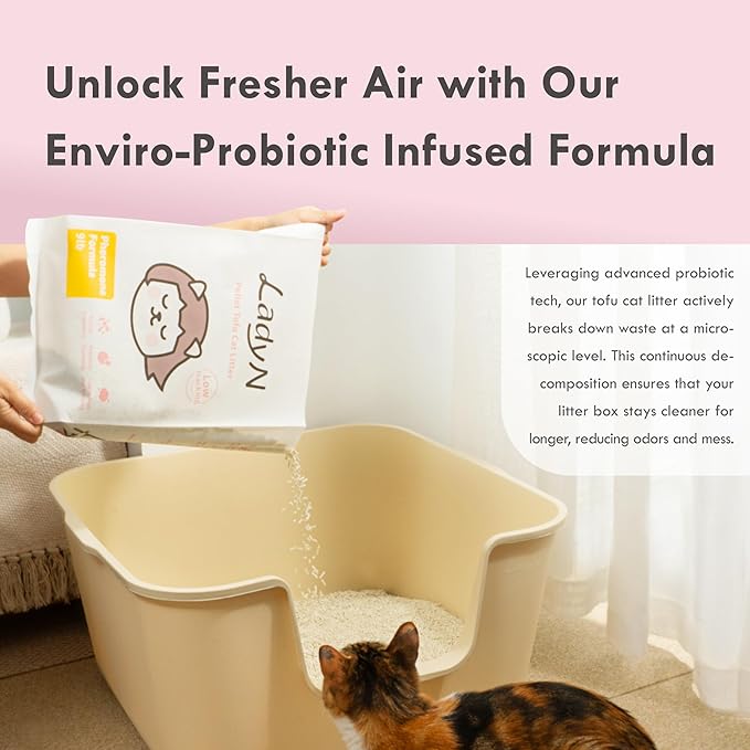 Lady N Cat Attract Tofu Litter | Natural Plant-Based Attractant | Helps Cats Use Litter Box | Great for Training Kittens & Multi-Cat Homes | Classic Pellet for Standard Litter Boxes 9lb