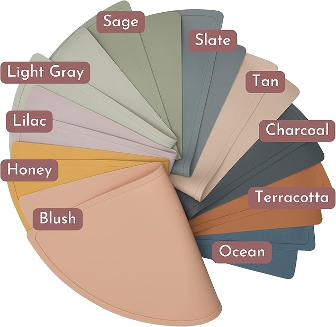 Waterproof Silicone Pet Food Mat - Non-Slip, Spill-Proof Feeding Mats for Floors, Raised Edge Design, Easy-to-Clean Mat for Dog & Cat Bowls, 21" Across x 10.5" Deep, Medium-Natural Sand