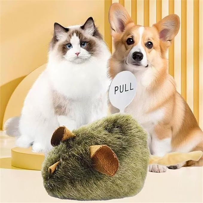 Fuzzy Mice Cat Toys - Sound Kitten Toy - Squeak Mice Chewing Plush Realistic Interactive Play Kitten Bite Interactive for Indoor Cat Pets Interactive Catnip Toys