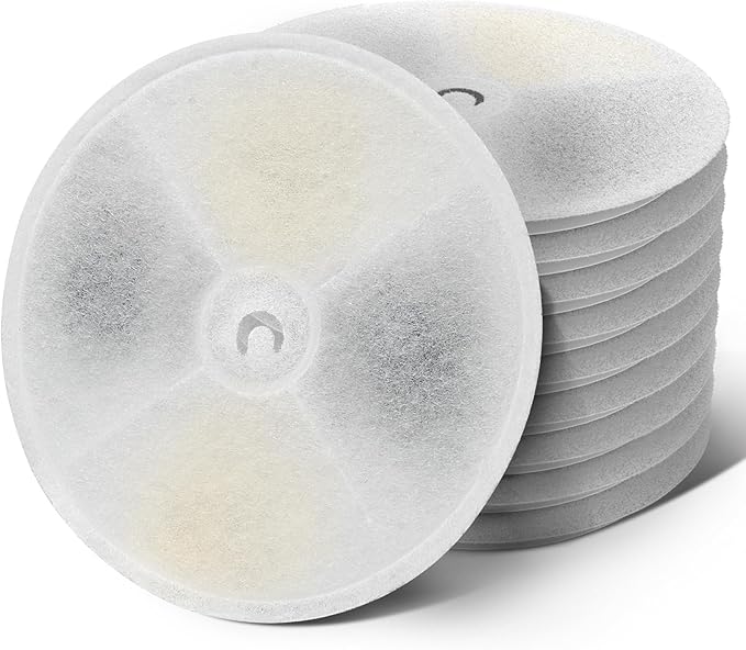 Upgraded Filter Units 3.0 for Cat Water Fountain, Replacement Filter Fit For E versweet Solo 2/Solo SE, E versweet 3 Pro/2S/3, Activated Carbon and Fiber Cotton for Clean Water (10 Packs)