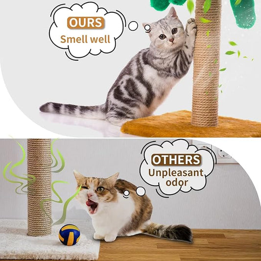 Rope for Cat Scratching Post - BARPOT Natural Hemp Rope for Scratching Post Tree Replacement, 1/4 inch Hemp Rope for Cat Tree and Tower (50FT)