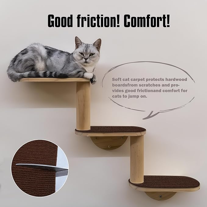 Cat Scratching Mat,Cat Scratch Furniture Protector, Trimmable Self-Adhesive Couch Protector,Carpet Replacement for Tree Shelves, Sofa and Scratching Post (40"x15.8",Brown)