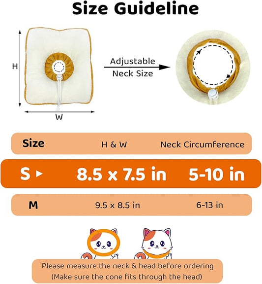 Amakunft Adjustable Cat Cone Collar Soft, Cat Recovery Collar, Cone for Cat After Surgery, Cat Neck Cone, Elizabethan Collar for Cat and Kitten