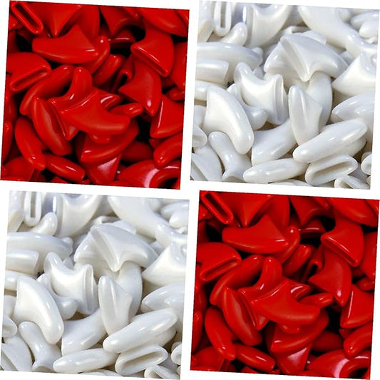 zetpo 80 pcs Cat Claw Covers | Cat Nail Caps | with Adhesives and Applicators (XS, Red, White)