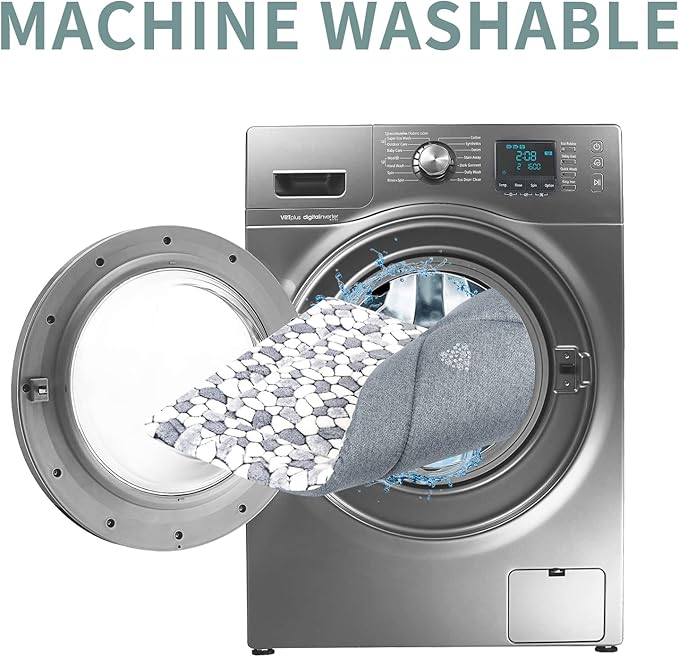 VANKEAN Stylish Dog Crate Pad Bed Mat Reversible (Warm & Cool), Soft Pet Sleeping Mat Dog Bed for Crate Suitable for Small to XX-Large Dogs and Cats, Machine Washable Crate Beds,Grey Stone Pattern