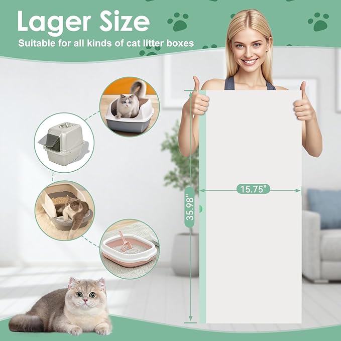 30 Count 36"x18" Large Litter Box Liners,XL Jumbo Drawstring Extra Thick Cat Litter Bags,Extra Durable Cat Litter Bags for Pet Supplies