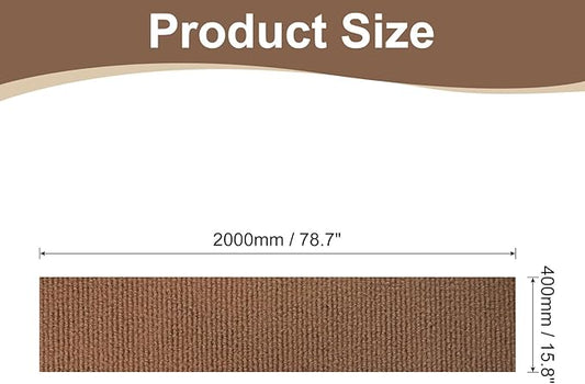 uxcell Self-Adhesive Cat Scratching Mat, 1 Roll 78.7" x 15.8" Couch Protector from Cat Claws for DIY Sofa, Wall, Doors, Cut Anti Cat Scratch Pad Carpet Mat, Brown