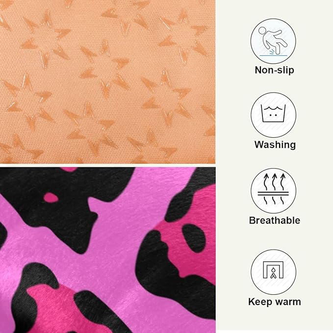 Pet Bed Pink Leopard Print Dog Bed Mat Absorbing Non Slip Pad Pet Sleeping Mat for Small, Medium, and Large Dogs Puppy Cat 36 in x 24 in