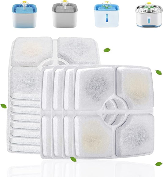 Cat Water Fountain Filters, Cirfifth Cat Fountain Filter Replacement, for Square Cat Water Fountain Inside (12 Pack)