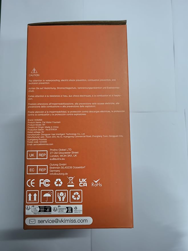 Battery Operated Cat Water Fountain: Wireless Pet Fountain with Filter - 108oz/3.2L Cordless Cat Dispenser with Motion Sensor Rechargeable Automatic Drinking Fountains for Cats Indoor - Plastic Model