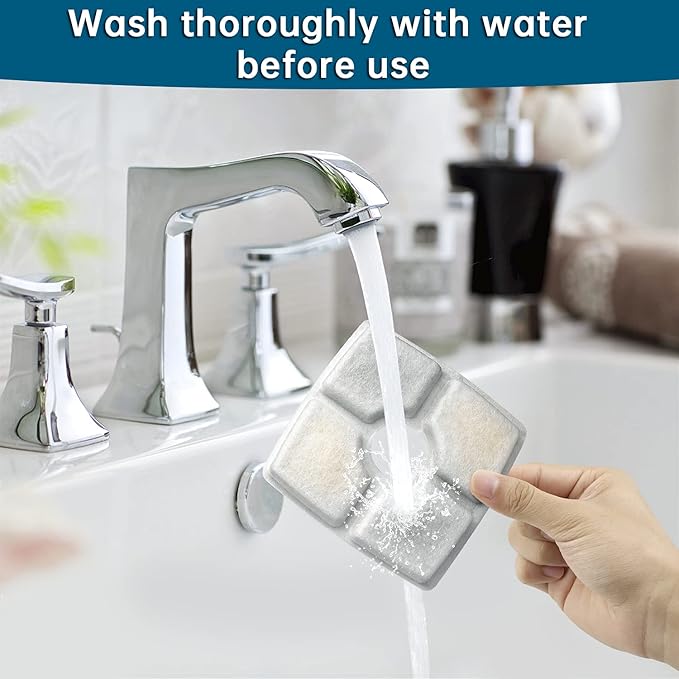 Cat Water Fountain Filter, 84 oz/2.5 L Replacement Filter for Automatic Pet Water Fountains, Cotton Activated Carbon Cat Fountain and Foam Filters (Square 8+4 Pack)