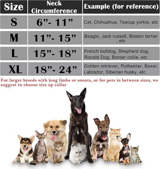 Katoggy Inflatable Cone Collar for Dogs After Surgery, Soft Adjustable Blow up Donut E-Collar for Small Medium Large Dogs and Cats