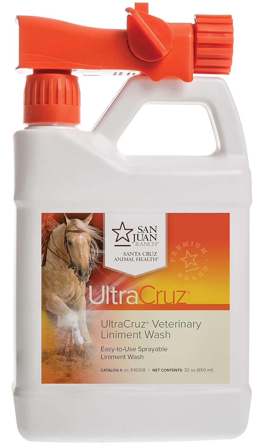 UltraCruz® Veterinary Liniment Wash for Horses, 32 oz with Travel Sprayer