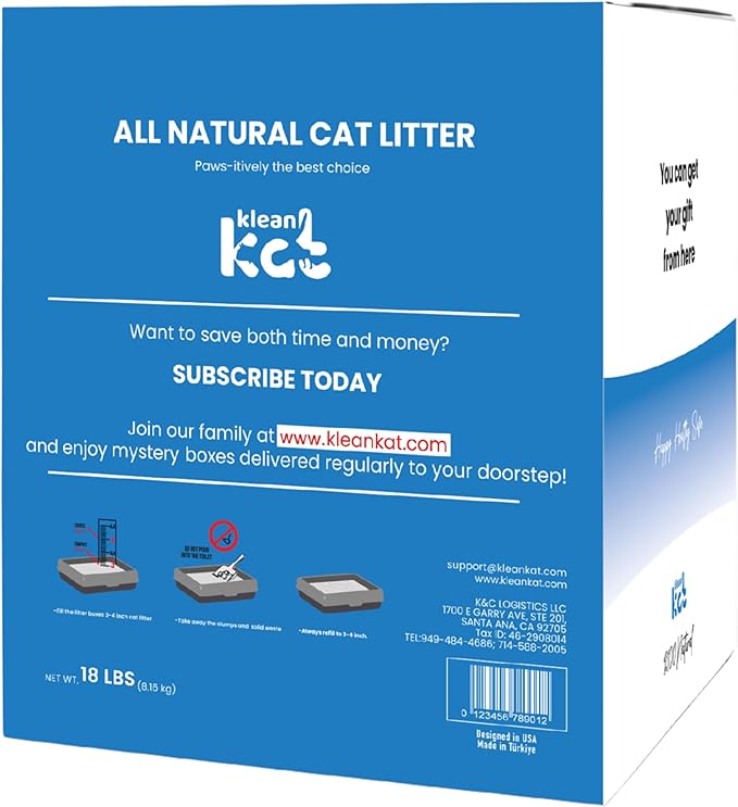 All Natural Clumping Cat Litter – Multiple Scents – Low Dust, Odor Control – Unscented 18 lb - Surprise Toy Inside