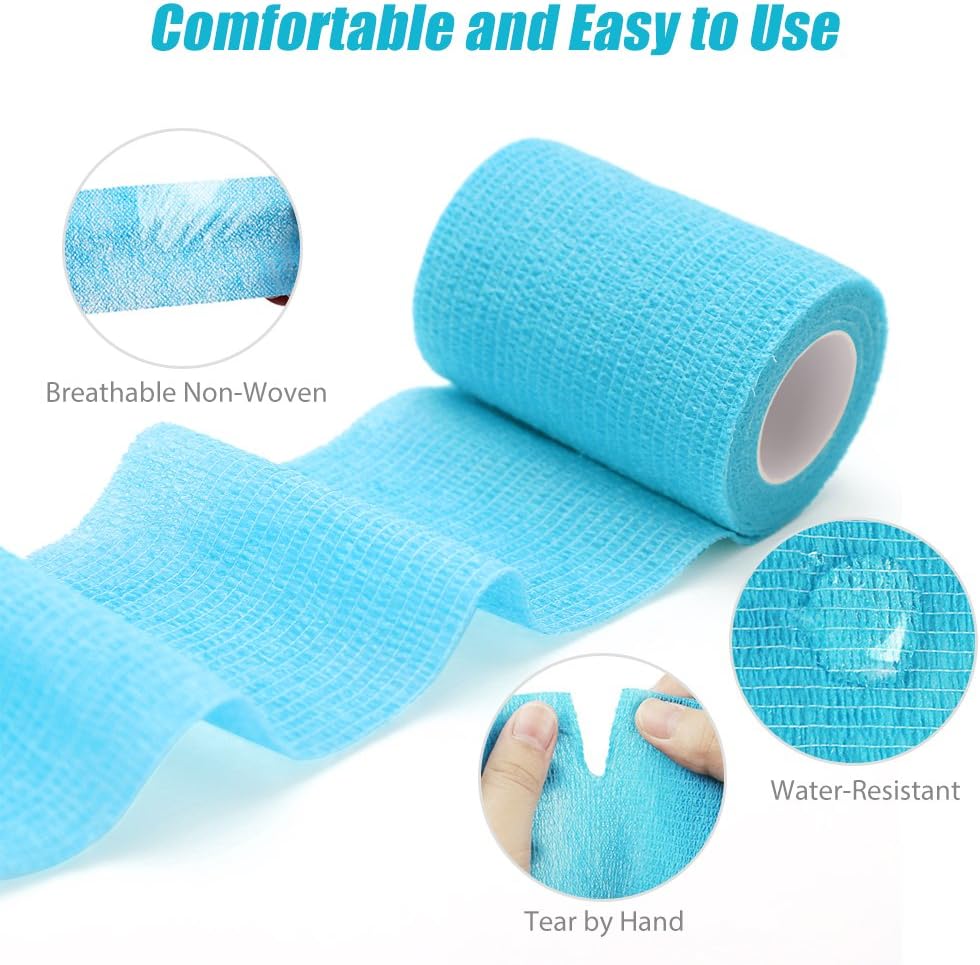 LotFancy Vet Wrap for Horses, 10 Pack, 3 inch by 5 Yards, Self Adhesive Bandage Wrap, Non-Woven Medical First Aid Tape for Pet Dog Cat Ankle Sprains & Swelling, Horse Leg Wraps